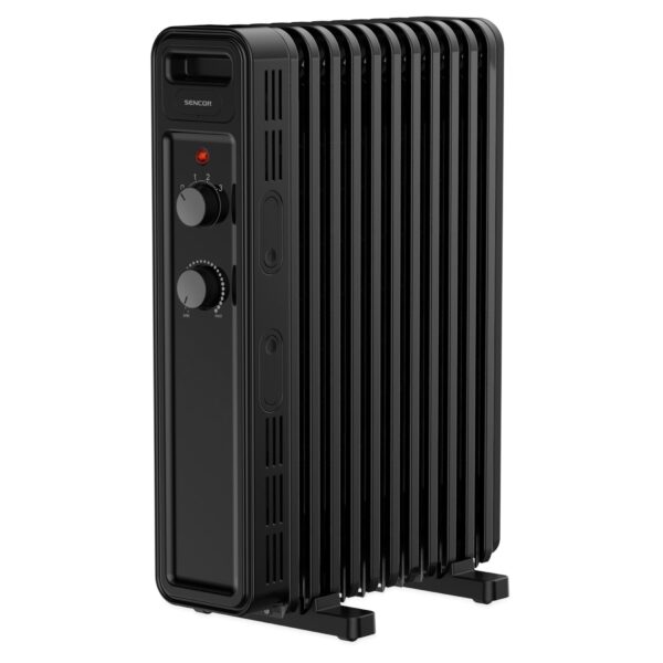 Sencor SOH 3511BK Elektrický olejový radiátor Až 2 300 W ve 3 módech (1 000 / 1 300 / 2 300 W) s termostatem