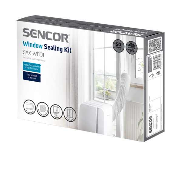 Sencor SAX W001 Sada těsnění do oken Účinně odvádí horký vzduch produkovaný klimatizací ven z okna